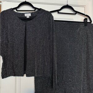 Black and Silver Knit Set